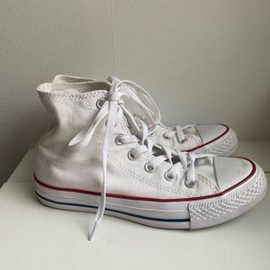 Converse white high top